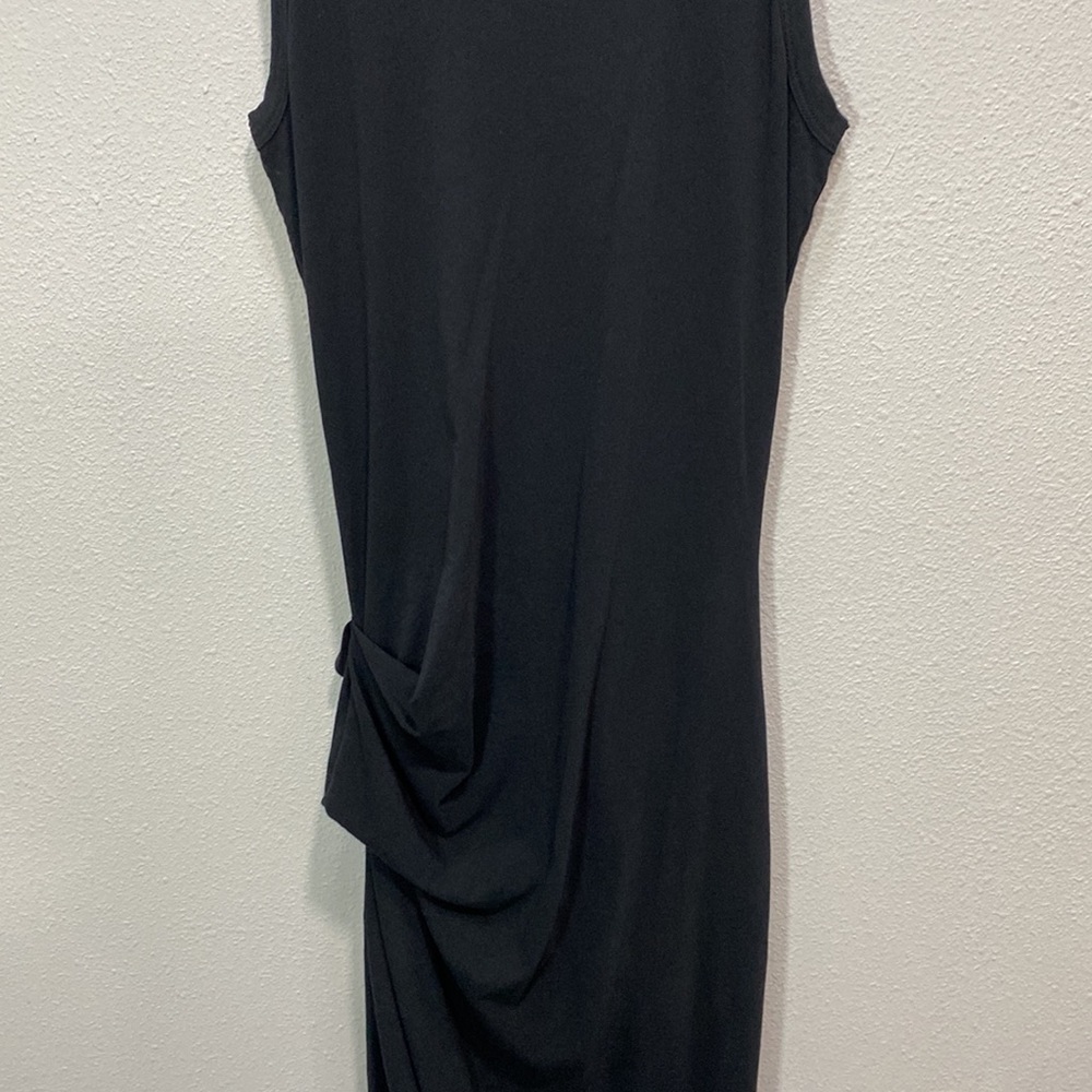 Standard James Perse skinny side ruched‎ dress  tank dress black - Picture 4 of 11